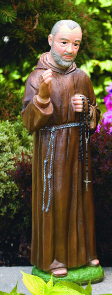 Statue of Padre Pio Garden Sculpture Painted